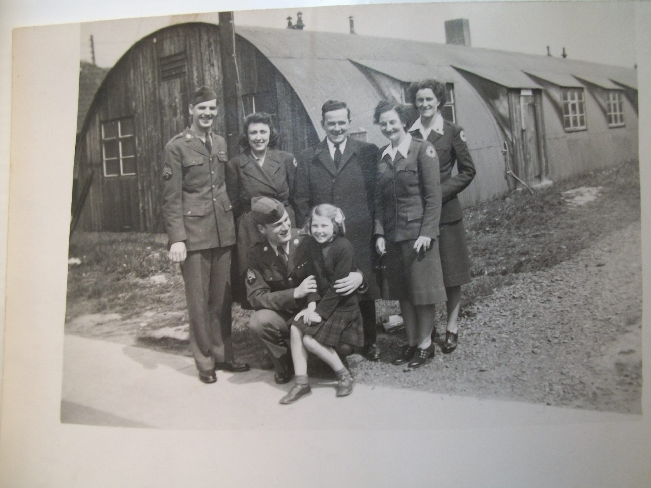 A black and white wartime image of the NHS