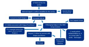 Flow chart of ME/CFS Journey through the service.