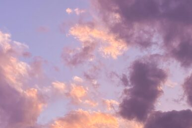 pink skyline and clouds